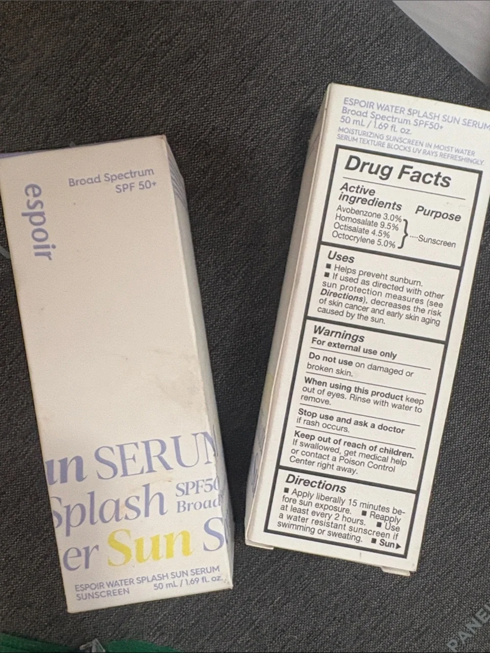 Water Splash Sun Serum SPF50+ - White/Yellow